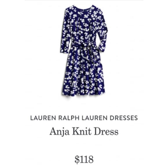 Lauren Ralph Lauren NWT Stitch Fix Anja Long Sleeve Stretch Dress in Blue // 0 - Picture 1 of 9